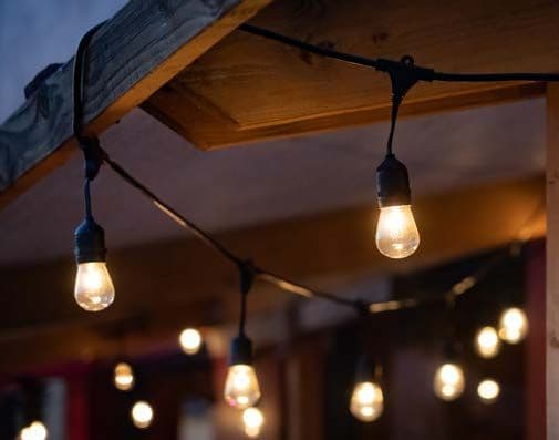 Patio string lights